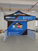 Tente pliante personnalisée 3x3 avec logo imprimé, tente événementielle, gazebo commercial, auvent, tente de salon professionnel avec drapeau, tente de marché, marquise extérieure