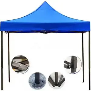 Tenda Semir pantai 3x3m, tenda acara luar ruangan cepat, kanopi Pop Up memancing bingkai logam ukuran tenda 2*3m