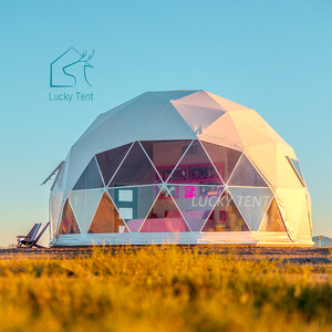 Grande tente à boule dôme en PVC <span class=keywords><strong>pour</strong></span> glamping <span class=keywords><strong>toile</strong></span> imperméable <span class=keywords><strong>pour</strong></span> les fêtes de camping en plein air logo personnalisé expérience d'événement en plein air confortable - Product Image 2