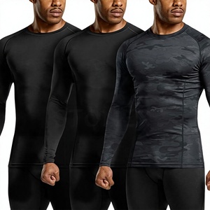 Custom Men's Compression Long Sleeve rash guard Moisture Wicking <b>Athletic</b> Gym Workout Running Base Layer Sportswear - Product Image 1