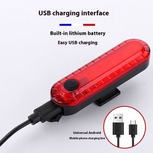 Feu arrière LED rechargeable par USB pour vélo, en plastique, montage sur tige de selle, ensemble de feux arrière pour la conduite nocturne - Product Image 3