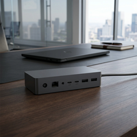 Hub USB 8 en 1 pour Microsoft Surface, station d'accueil pour ordinateur portable, station d'accueil pour moniteur 4K - avec adaptateur 199W