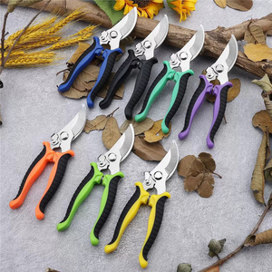 Ciseaux à plantes incurvés en acier inoxydable de haute qualité, taille-haie manuel, ensemble d'outils de jardin, poignée en plastique, bricolage, durable, OEM personnalisable - Product Image 3
