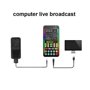 Carte son audio multifonctionnelle filaire I9 pour le changement <span class=keywords><strong>de</strong></span> <span class=keywords><strong>voix</strong></span>, idéale pour le streaming en direct sur <span class=keywords><strong>mobile</strong></span>, ordinateur portable et ordinateur. - Product Image 4
