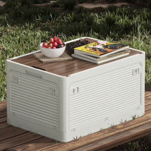 Caja de almacenamiento plegable de plástico PP para el hogar Anjuny, Forma cuadrada, técnica plegable gruesa, mesita de noche portátil, herramientas para exteriores - Product Image 1