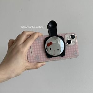 Hello Kitty Reflective Selfie <b>Mirror</b> 10.5x5cm Black <b>Plastic</b> Cartoon Style Home Use - Product Image 3