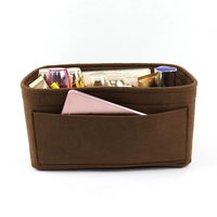 Pochette de rangement pour maquillage en feutre doux avec fermeture éclair sécurisée