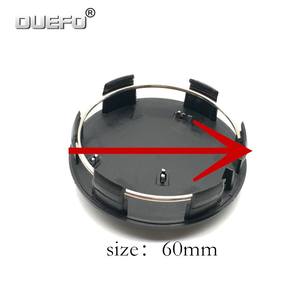 Insignia de tapa de HUP de centro de rueda de coche de 60mm negro plateado para automóvil <span class=keywords><strong>Peugeot</strong></span> - Product Image 2