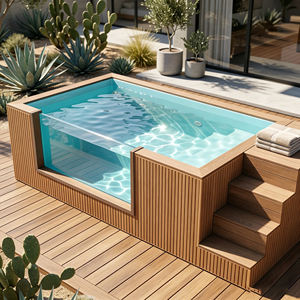 12FT Smart Fiberglass Swimming Pool <b>Large</b> Rooftop Outdoor Ready Use Low Maintenance Modern Design Sale Swimming Pool - Product Image 3