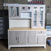 Meuble de cuisine multifonctionnel en acier à six portes, unité de rangement pour la maison, salle à manger, étagère de cuisine en métal, armoire