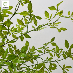 Nandina <span class=keywords><strong>Domestica</strong></span> Artificial deja colgante verde celestial bambú 110cm para decoración de fondo de boda - Product Image 3