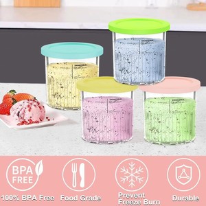 Ice Cream Cup 800ml Large Capacity With Lid For Ninja NC500 NC501 Storage Container Freezer Safe PC Material - Product Image 4