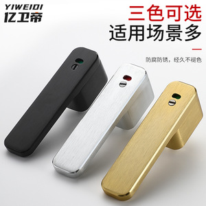 Aluminum Alloy <b>Door</b> Lock With Indicator <b>Handle</b> Thickened Bolt For Public Toilet Partition <b>Door</b> - Product Image 4