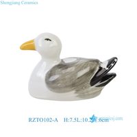 Figurines de canards en céramique rouge, verte et jaune de style hollandais RZTO100-A/ RZTO101-A/ RZTO102-A