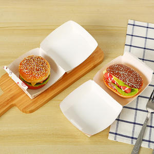 Boîte <span class=keywords><strong>d</strong></span>'emballage pour hamburger en carton biodégradable, imperméable et écologique YBLPAK, conteneur alimentaire à emporter pour les collations et les gâteaux - Product Image 2