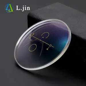 l.jin opticas aspheric 1.56 blue or green coated progressive vision blue ray block multifocal uv420 ophthalmic lens to opticians