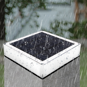 Năng lượng mặt trời ánh sáng LED vuông hàng rào Đèn trụ cột đèn không thấm nước Vuông Kỳ thị đèn đường bệ đèn - Product Image 3