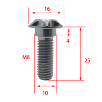Boulon de rotor de frein à disque en titane M8 de moto de course usiné CNC