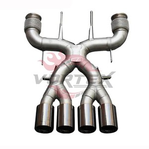 Escape Trasero Vortex de Acero Inoxidable con Tubo en X para McLaren 720S 765LT 4.0T V8 2017-2023, Acabado Arenado - Product Image 1