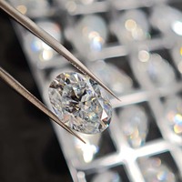 Pierres précieuses en moissanite de forme ovale réelle, de 2 mm à 13 mm, de 0,1 ct à 15 ct, couleur D, pureté VVS1, coupe excellente, testées au diamant, certifiées GRA
