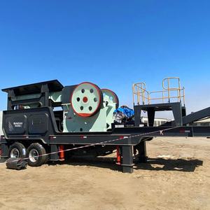 Ligne de production complète de concasseur de pierres fixe 200-300tph, prix de la machine de concassage de gravier et de roche, installation de concassage à mâchoires C110 pour l'exploitation minière - Product Image 1