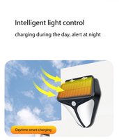 Lampu Alarm Tenaga Surya Lampu Malam Tenaga Surya Lampu RF Remote Sensor Gerak PIR Luar Ruangan Alarm Suara Lampu Tenaga Surya Dekorasi Anti Maling