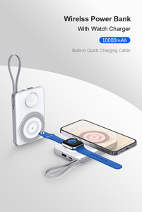 <span class=keywords><strong>Batterie</strong></span> externe portable PD 22,5 W, <span class=keywords><strong>batterie</strong></span> à semi-conducteurs sécurisée QC3.0 10000 mAh avec câbles intégrés, station d'alimentation externe - Product Image 3