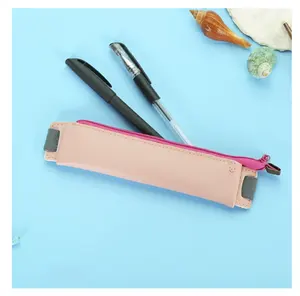 Mini sac à stylos en cuir PU, pochette élastique pour stylos, crayons, carnet de notes et Journal intime, papeterie de bureau pour étudiants