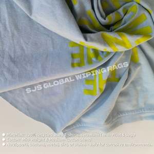 Trapos de Limpieza de Algodón Industrial Estampados de Colores Variados, Trapos de Camiseta Impresos para Limpieza - Product Image 4