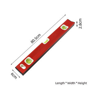 Niveau à bulle rouge avec 3 flacons, règle de niveau à bulle de haute précision pour la construction, la suspension et la décoration intérieure - Product Image 6
