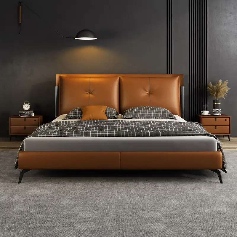 Hot Sale fabric bed room set modern king size bed bedroom sets furniture 1.8m designer bed comfort set