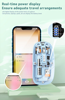 Ratón Ergonómico Ultrafino Recargable, Silencioso, Magnético, Inalámbrico de Tres Modos, USB Transparente con Logotipo Personalizado