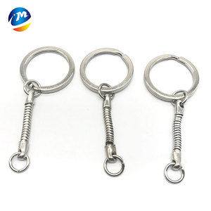 Llavero de Anillo Plano de Hierro Plateado con Cadena Galvanizada y Acabado Zincado, Precio de Fábrica - Product Image 4