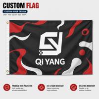 Drapeaux miniatures personnalisés de style fanion carré en polyester imprimés numériquement, ajustables, avec œillets, logo personnalisé pour événements sportifs 3x5 pieds