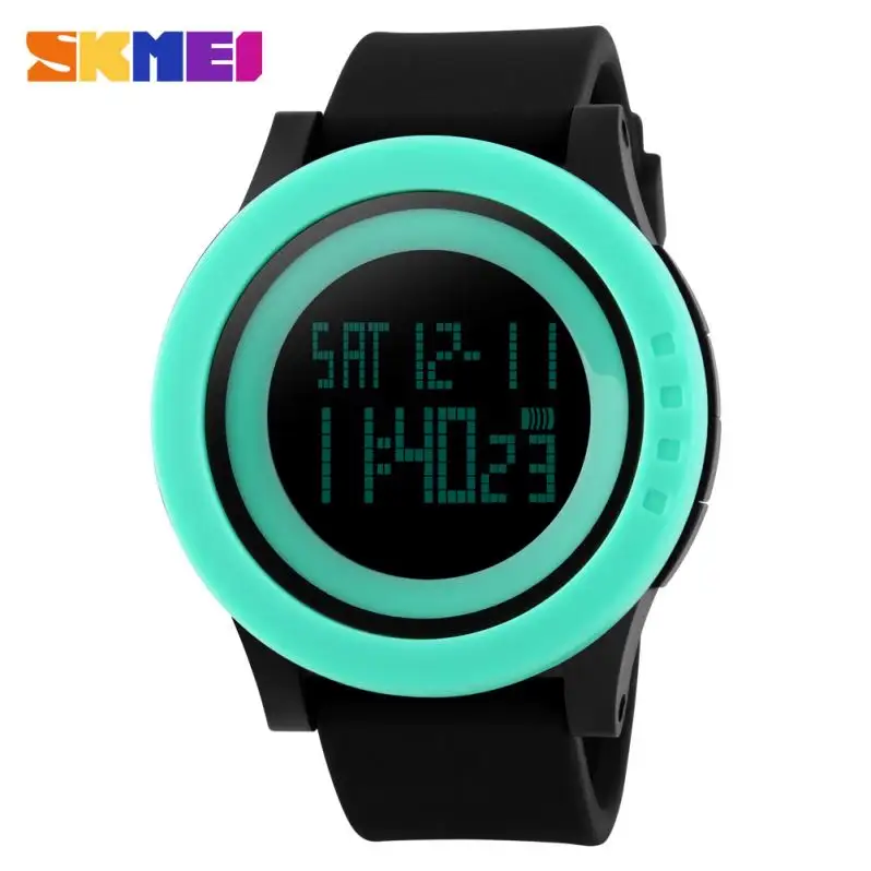 SKMEI 1142 new arrival black unisex timepiece taobao Silicone band big dial Chrono Simple sports wrist watch