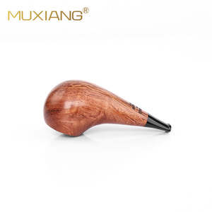 Muxiang Rosewood Smoking Pipe Chicken Leg Style Short Stem 3mm Filter Core Wooden Tobacco Pipe For Personal Gift - Product Image 2