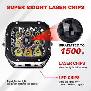 <span class=keywords><strong>Longue</strong></span> <span class=keywords><strong>portée</strong></span> d'éclairage 1500M système d'éclairage automatique faisceau de tache 50W 5 pouces Super lumineux 5 pods <span class=keywords><strong>4x4</strong></span> carré hors route Led lumière de travail - Product Image 2