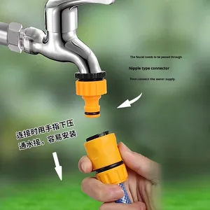 Raccord rapide standard en plastique à 4 points et 6 points, connexion filetée, pistolet à eau, raccord de <span class=keywords><strong>tuyau</strong></span>, <span class=keywords><strong>robinet</strong></span> domestique, irrigation universelle - Product Image 2