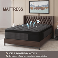 Matelas de lit à ressorts ensachés en gel de refroidissement de 8/10/12/14 pouces Matelas 5 étoiles en latex naturel mousse à mémoire de forme pour hôtel King Queen Matressess