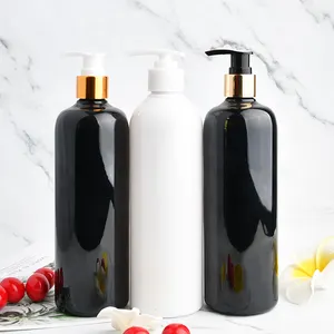 Benutzer definierte nachfüllbare Luxus 250ml 300ml 500ml 1000ml leere Plastik Haustier weiß schwarz Paket Shampoo und Conditioner Flaschen für Haare