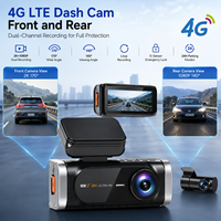 Caméra embarquée 4G LTE double objectif (avant 2K, arrière 1080P) avec moniteur de stationnement 24H et boîte noire pour véhicule