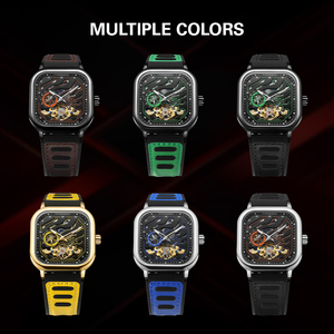 <span class=keywords><strong>Montre</strong></span> de sport automatique <span class=keywords><strong>tourbillon</strong></span> neuve 41 mm, bracelet en cuir analogique, étanche, réserve de marche, luxe pour homme - Product Image 2