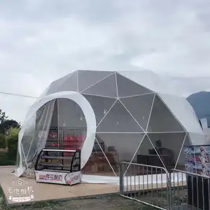 Guangzhou prefab houses geodesic dome tents event wedding marquee low price geodesic dome tent outdoor camping tent