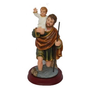 5 pouces San Christopher Personnalisé décoration de la maison Christ statue En Résine En <span class=keywords><strong>Gros</strong></span> - Product Image 1