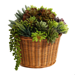 Maceta Rústica de Mimbre Tejido Color Caramelo, Maceta para Plantas de Interior, Cesta de Almacenamiento para Decoración del Hogar - Product Image 3