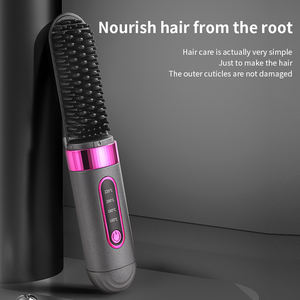 Outils de lissage des cheveux pour femmes, couverture anti-brûlure, utilisation à domicile et en voyage, peigne chauffant pour cheveux, <span class=keywords><strong>brosse</strong></span> <span class=keywords><strong>lissante</strong></span> pour cheveux - Product Image 3