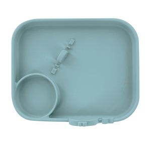 New Custom Blue Whale <b>Plate</b>, Cute BPA FREE Silicone Whale <b>Plate</b> Set, Silicone Rectangle <b>Plate</b> Custom Design - Product Image 3