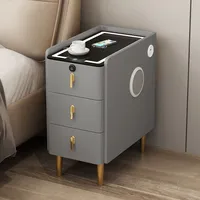 Chine Usine Led Table De Chevet Intelligente Table De Chevet Étroite Blanc Charge Sans Fil Table De Nuit Intelligente
