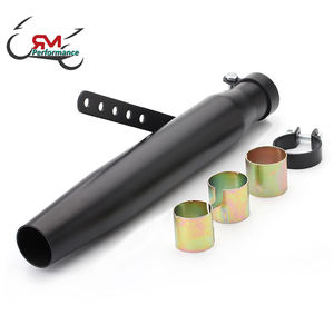 2 Silenciadores de Escape Deslizantes para Motocicleta, Compatibles con <span class=keywords><strong>Harley</strong></span> Sportster 883 <span class=keywords><strong>1200</strong></span> 48 2004-2019 <span class=keywords><strong>2020</strong></span>, Tubos de Escape Cortos Negros - Product Image 3