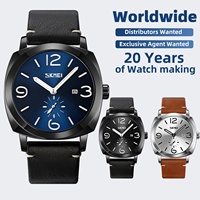 Montre-bracelet homme SKMEI 9305 rétro avec boîtier coussiné, idéale pour la ville, les vacances et les rendez-vous, livraison en gros pour agents de vente de style décontracté